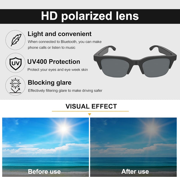 Lunettes de soleil audio Bluetooth élégantes