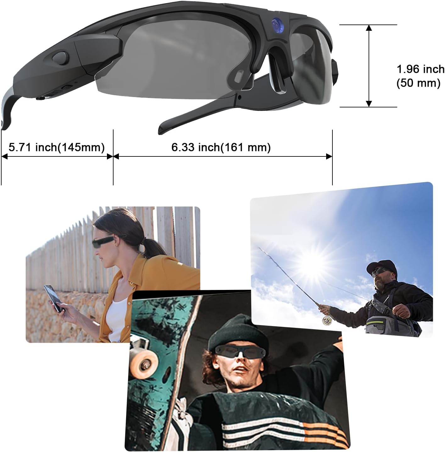 Lunettes de soleil intelligentes avec caméra UV
