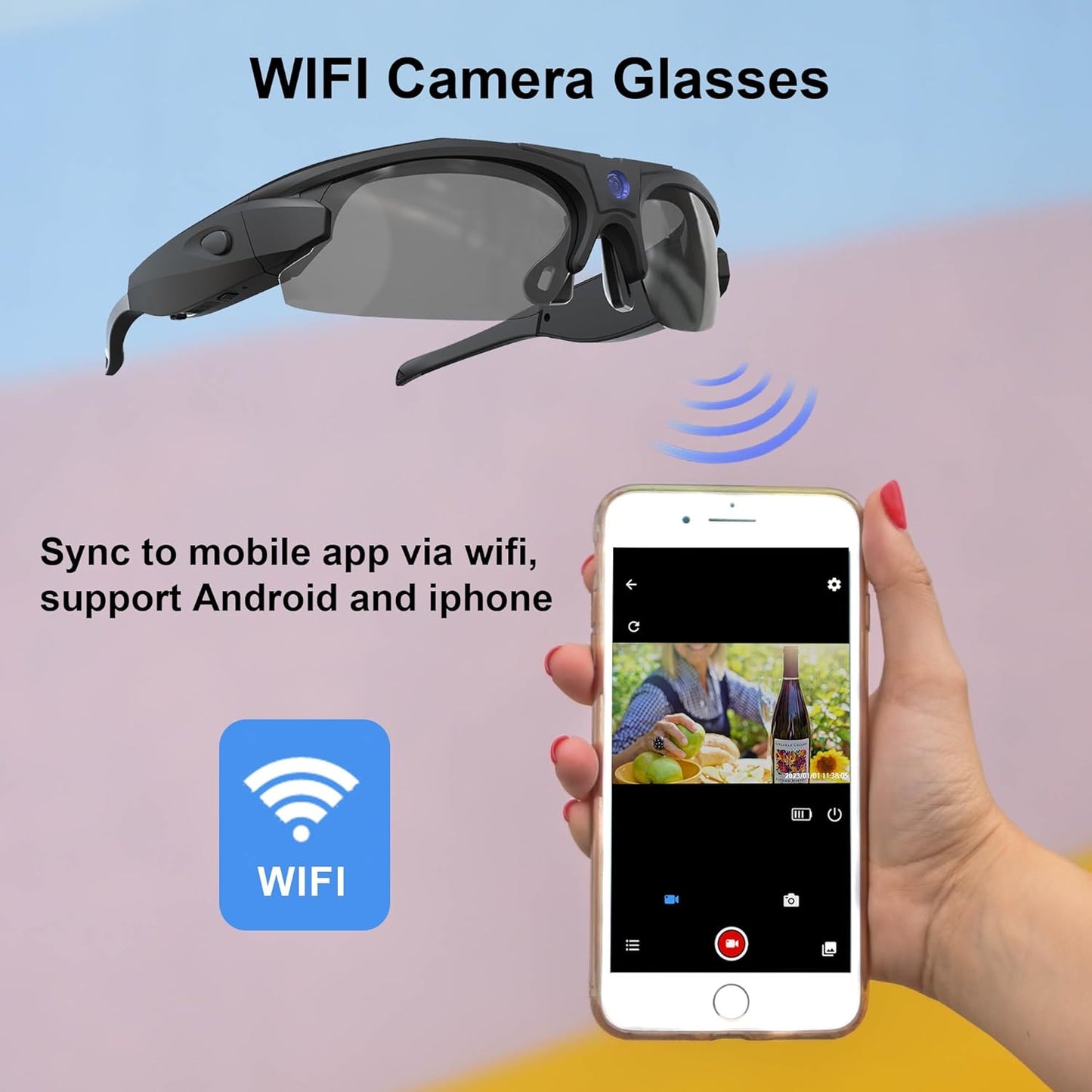 Lunettes de soleil intelligentes avec caméra UV