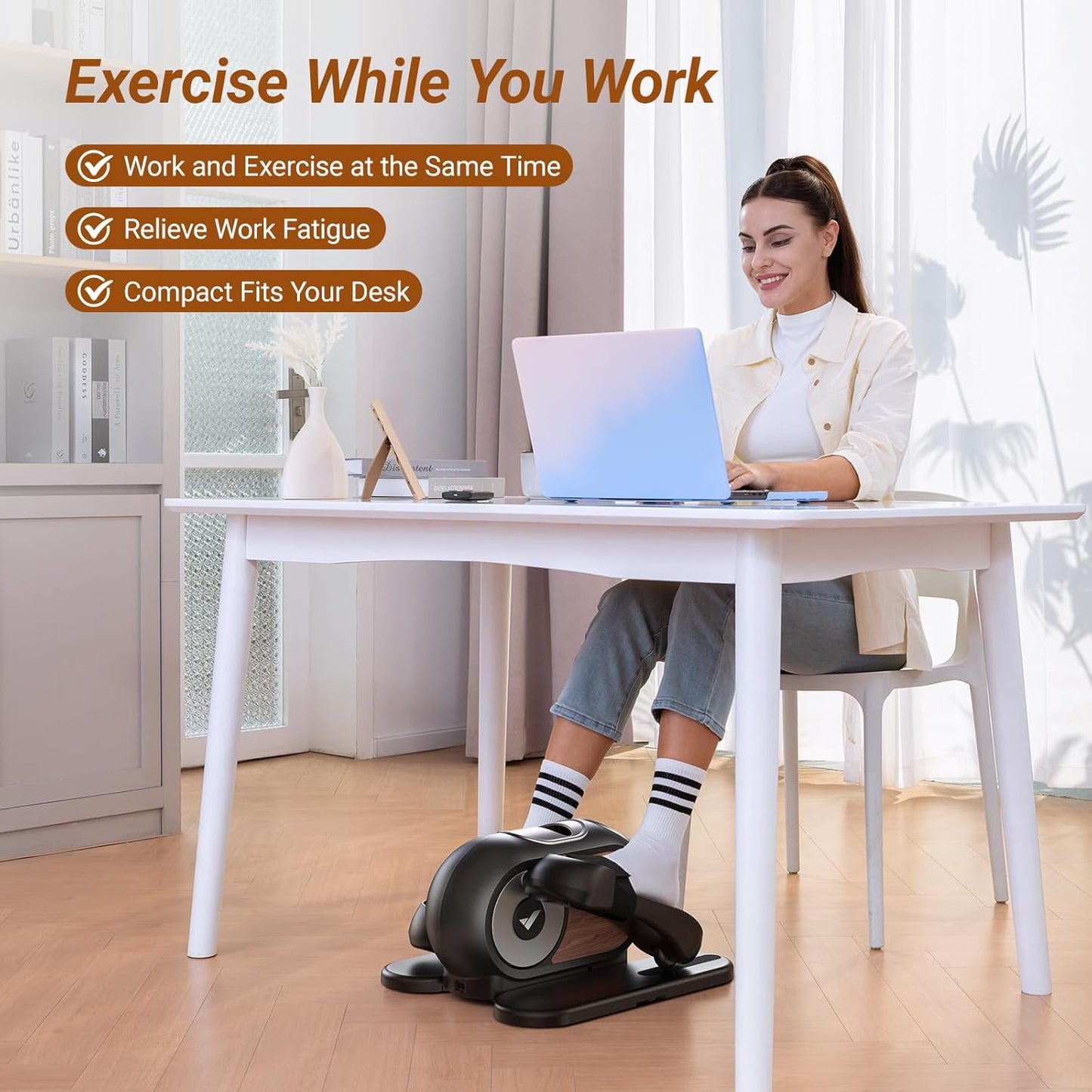 Vélo elliptique Easy Glide sous le bureau