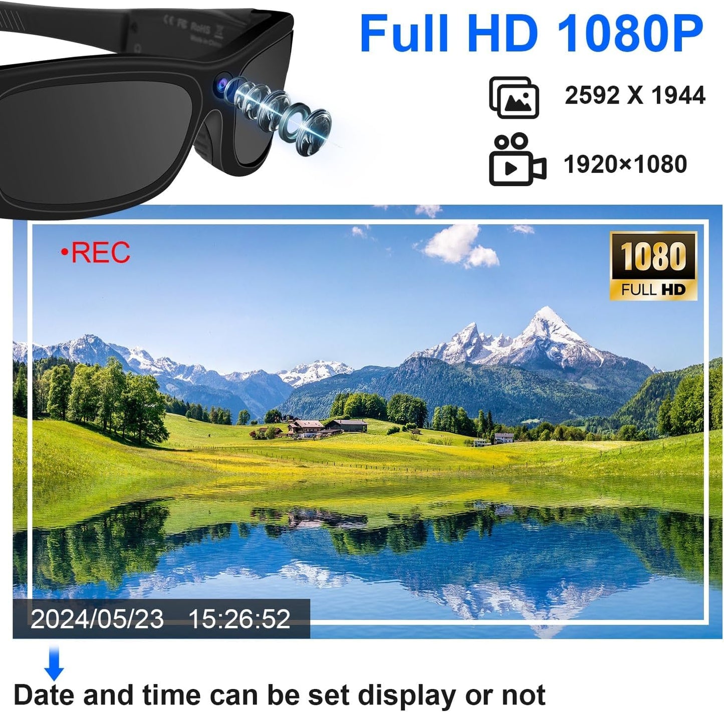 Lunettes de soleil intelligentes avec caméra