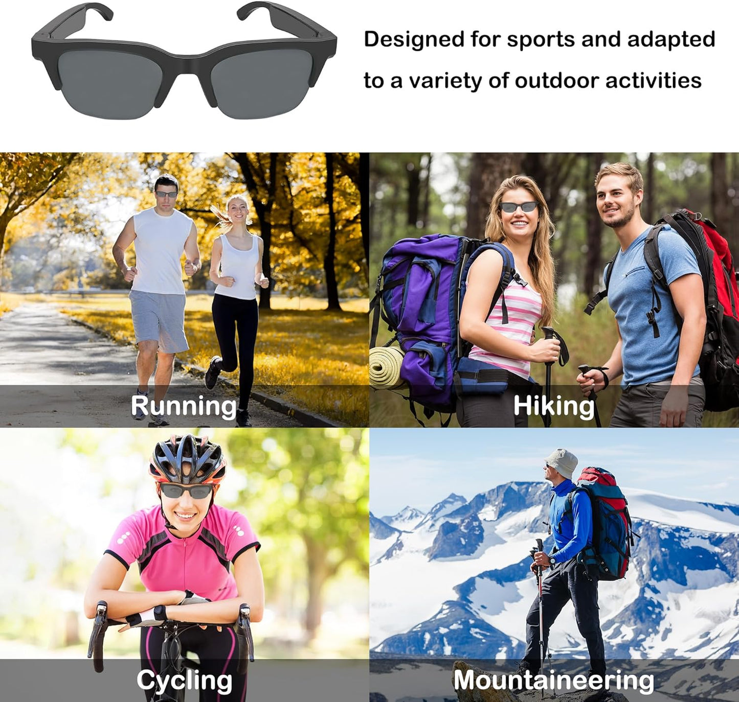 Lunettes de soleil audio Bluetooth élégantes