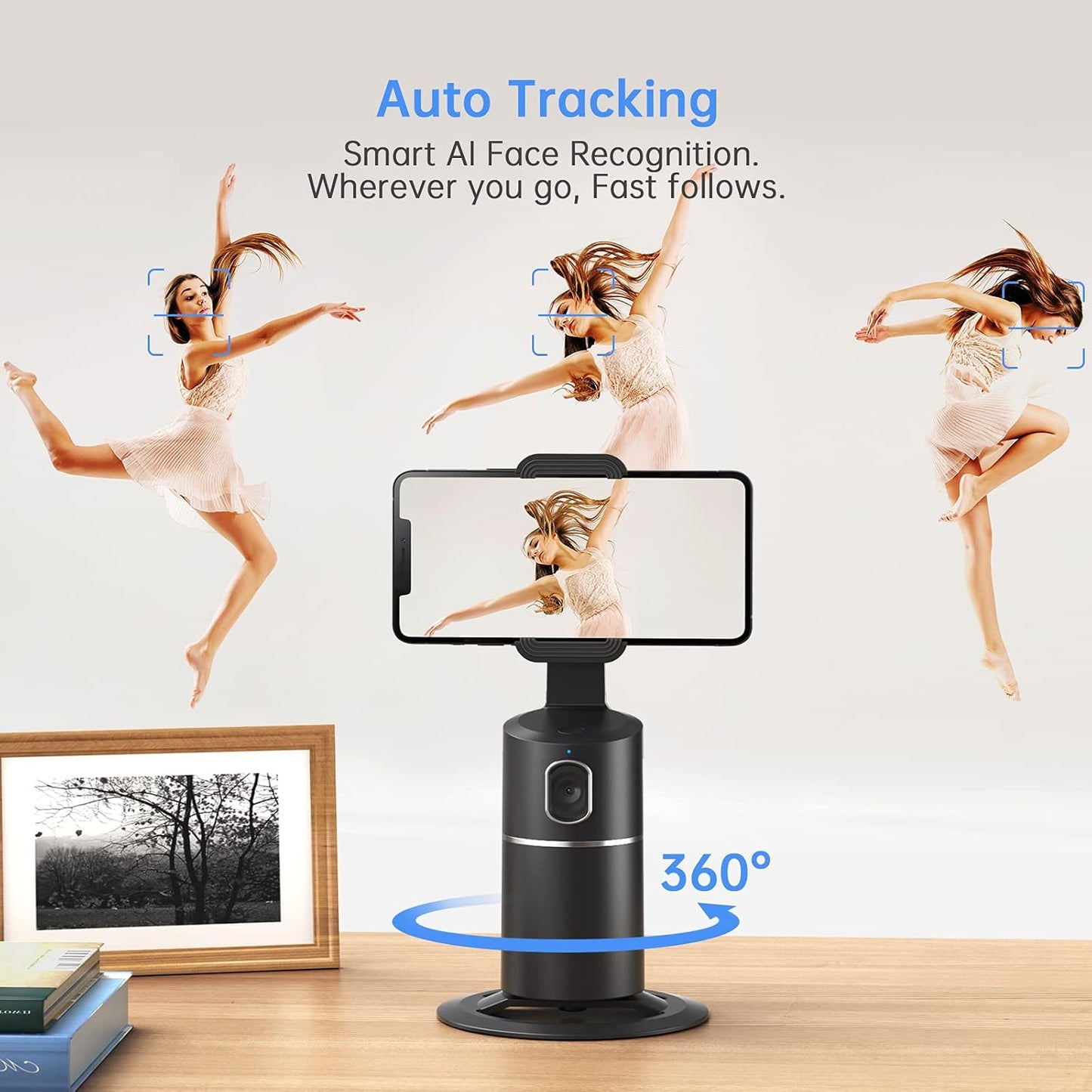 Support de téléphone intelligent avec suivi du visage